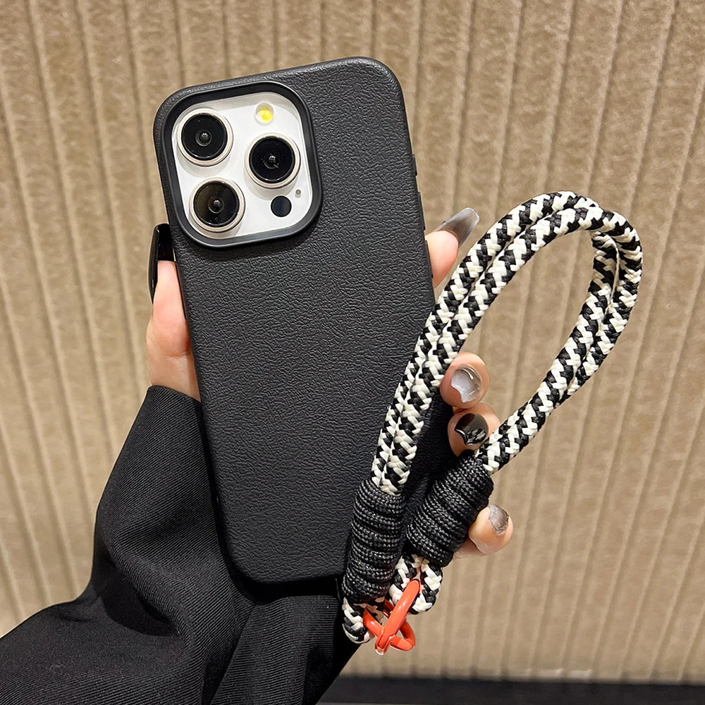 iPhone Leather Strap Case