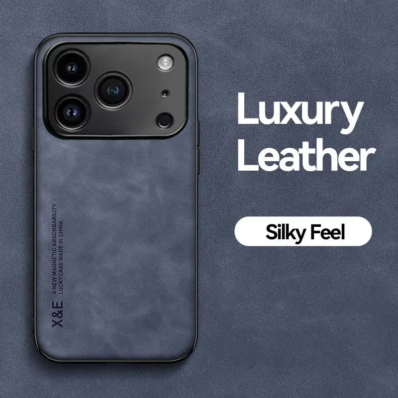 iPhone Leather Case Navy Blue