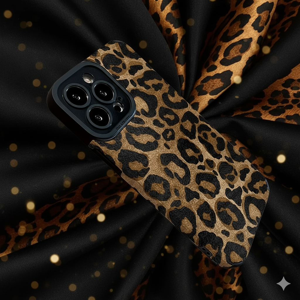 iPhone Leopard Leather Case
