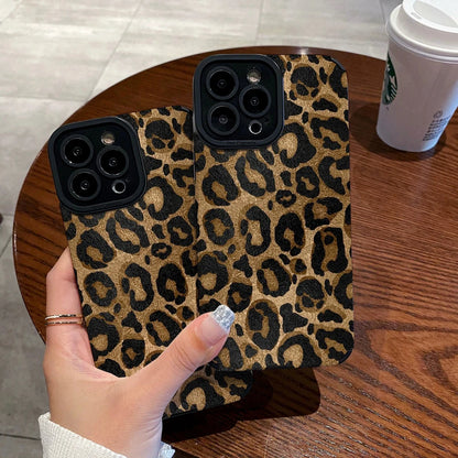 iPhone Leopard Leather Case