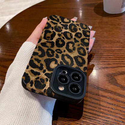 iPhone Leopard Leather Case