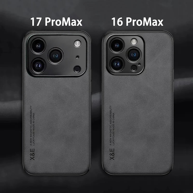 iPhone Leather Case Gray