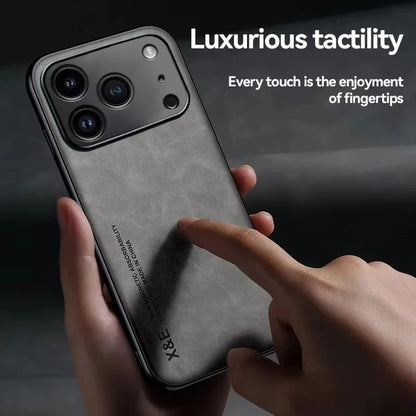 iPhone Leather Case Gray