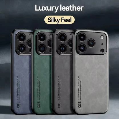 iPhone Leather Case Gray