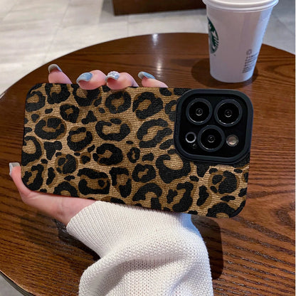 iPhone Leopard Leather Case