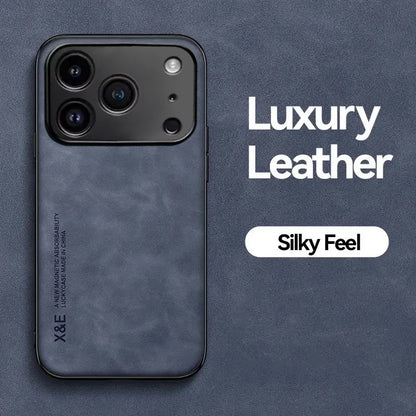 iPhone Leather Case Navy Blue