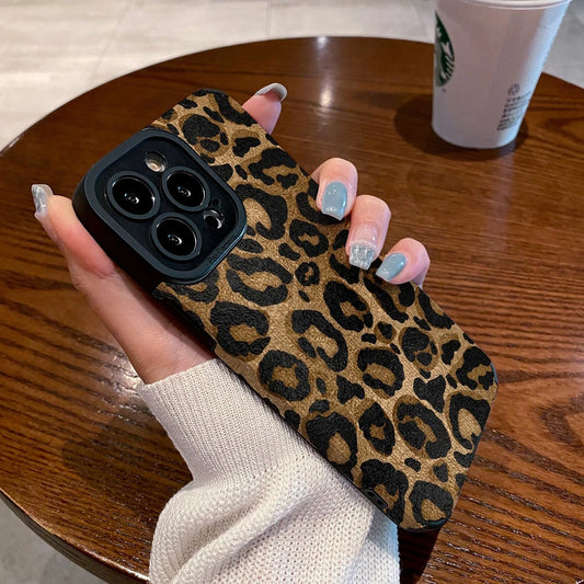 iPhone Leopard Leather Case