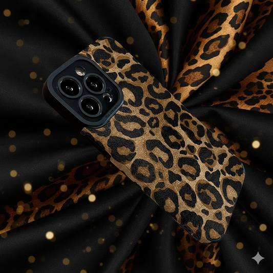 iPhone Leopard Leather Case